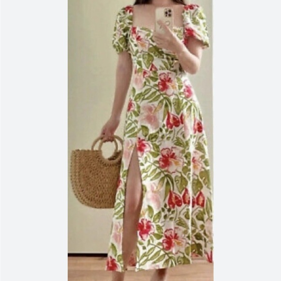 Reformation Denver Linen Dress in Kauai